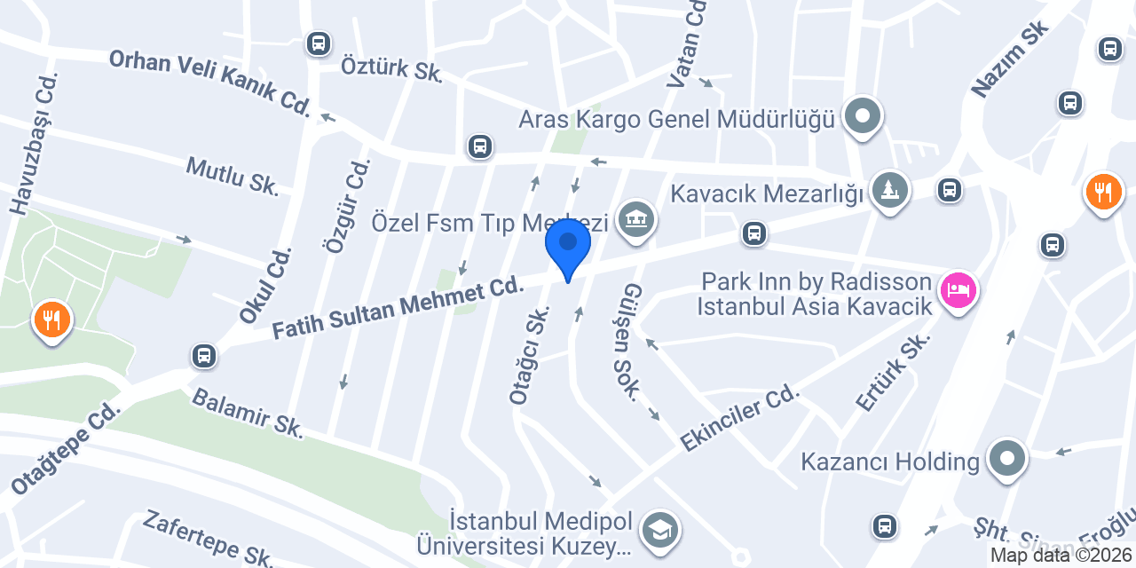 Türkiye Finans Kavacık Şubesi konumu