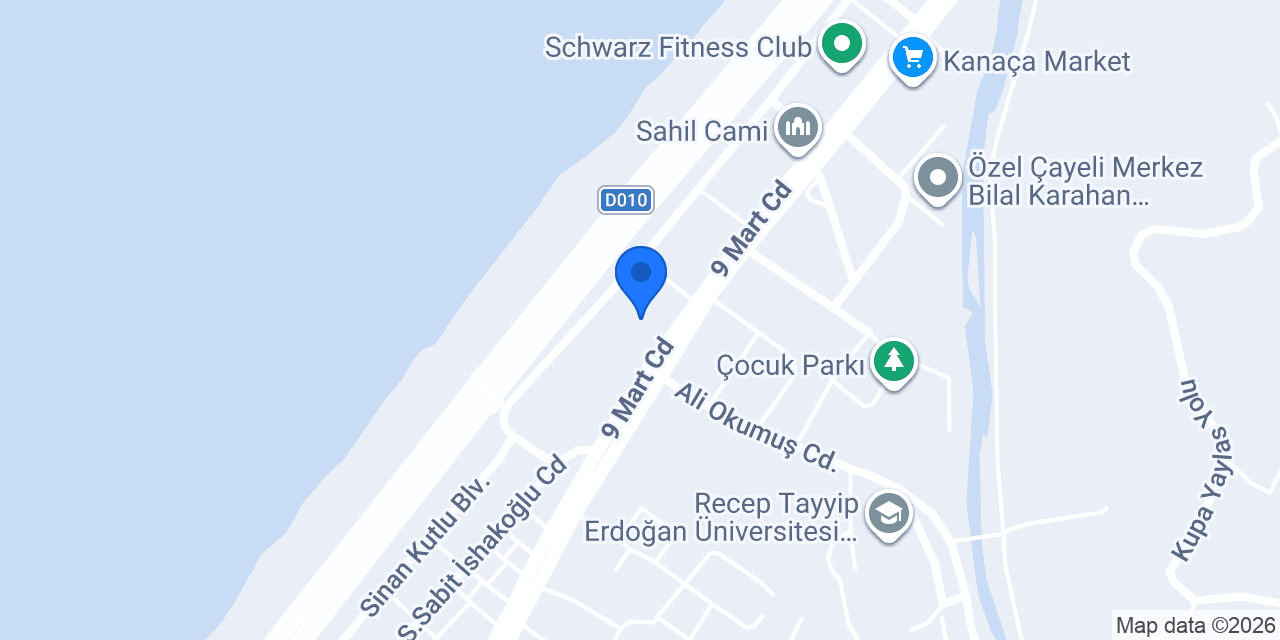 çayeli noterliği konumu