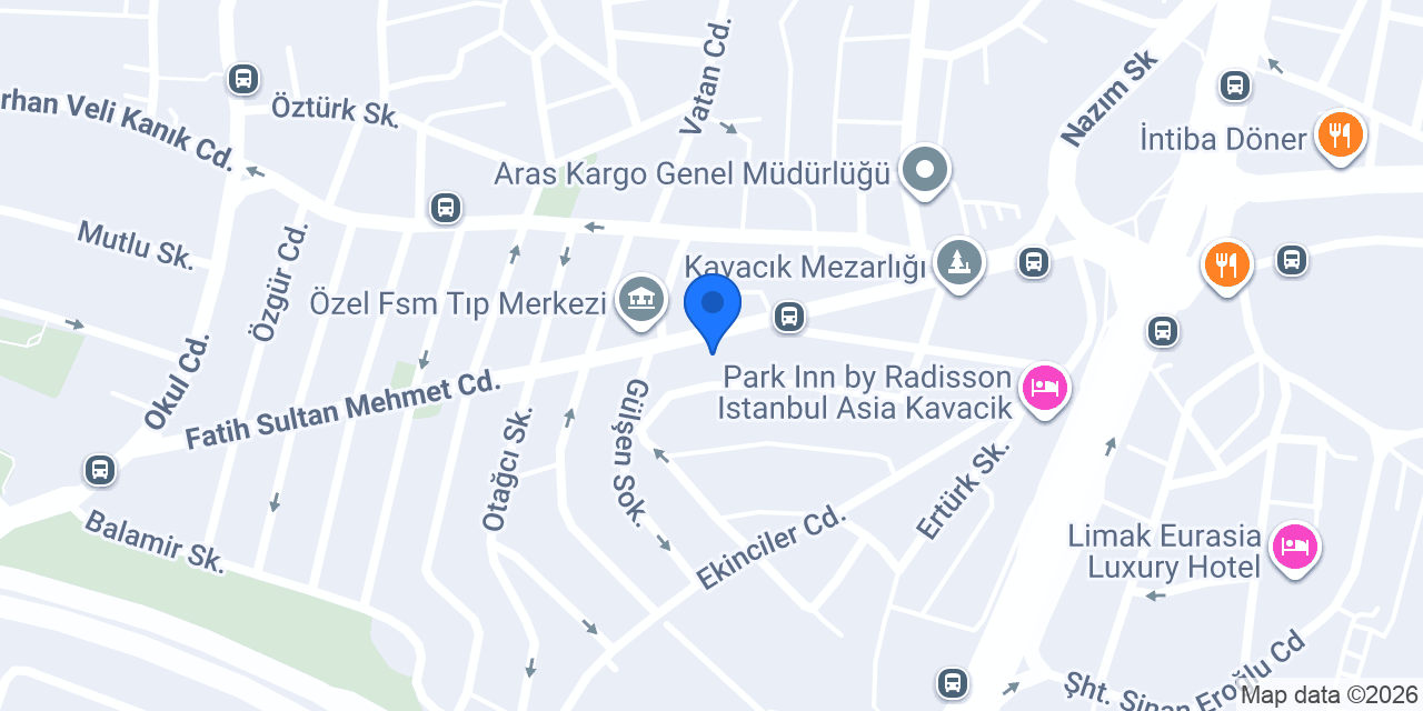 Şekerbank - Kavacık Şubesi konumu