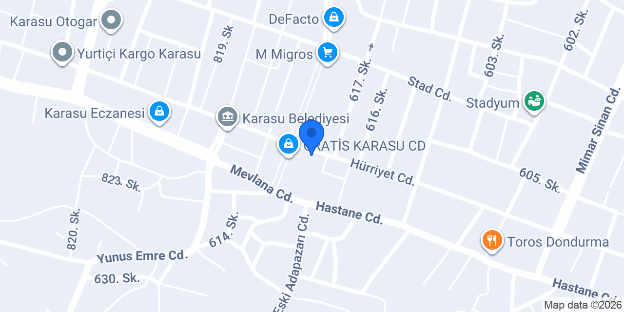 Karasu Tosthane konumu