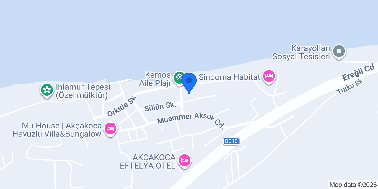 Akçakoca Ay Işığı Pansiyon konumu