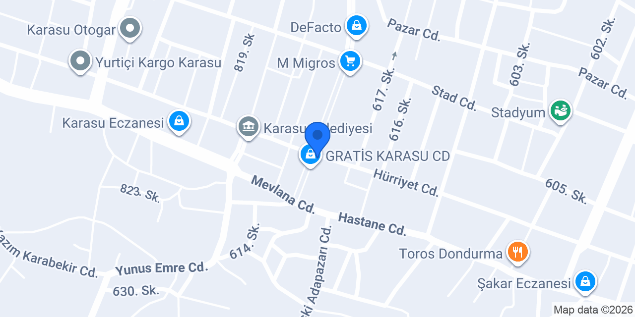 Mavera butik cafe konumu