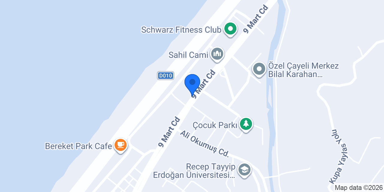 Adıyörem çiğköfte Çayeli Rize konumu