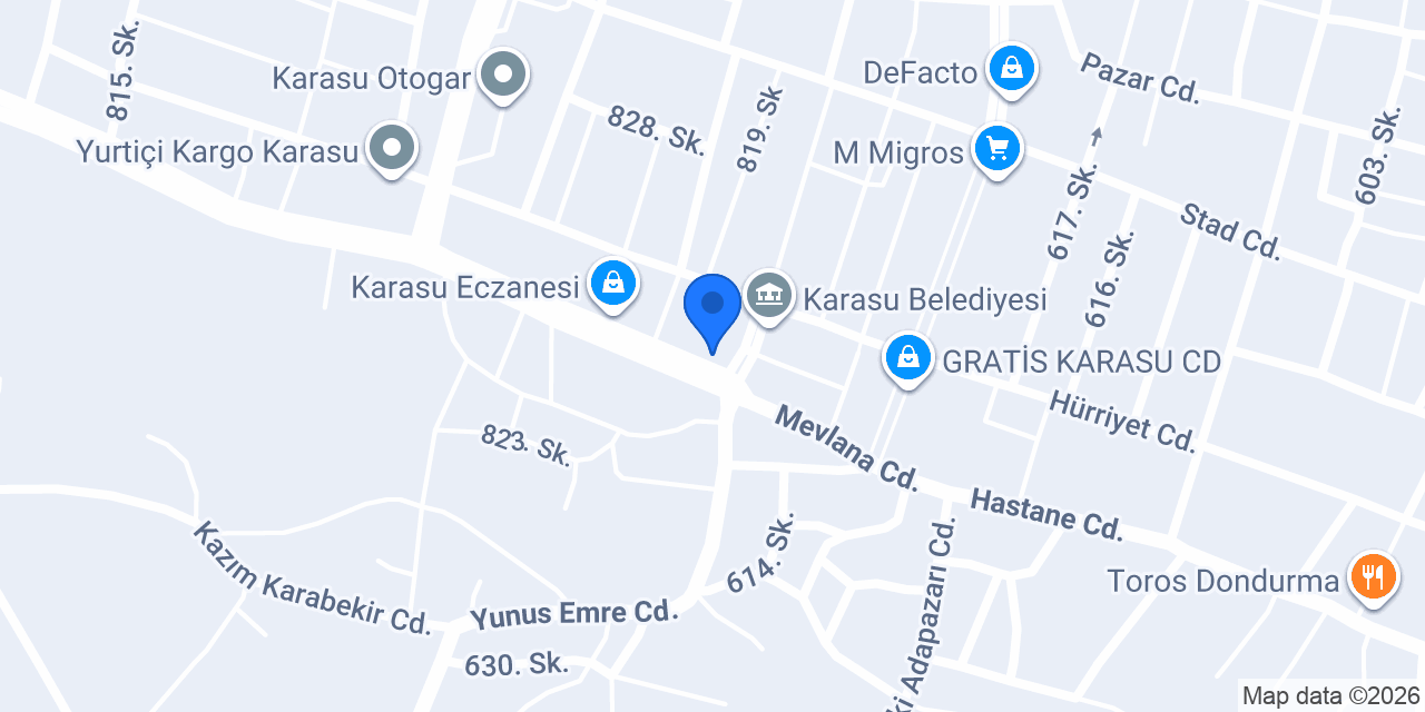 Halkbank Karasu Şubesi konumu