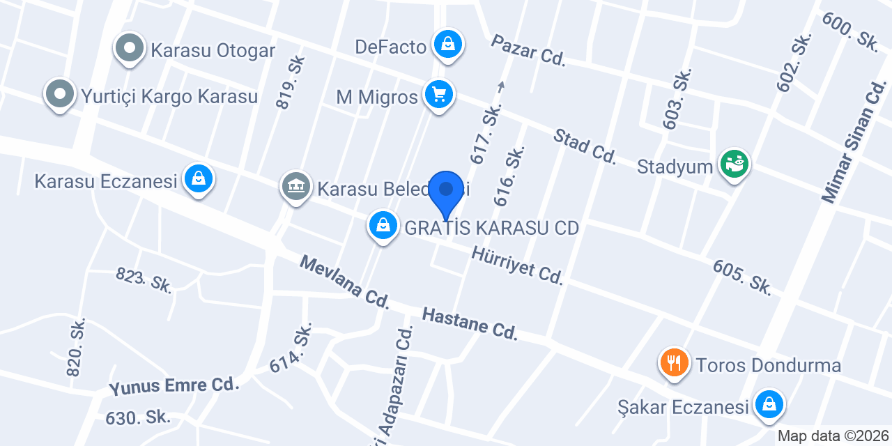 Karasu Kıroğlu Emlak konumu
