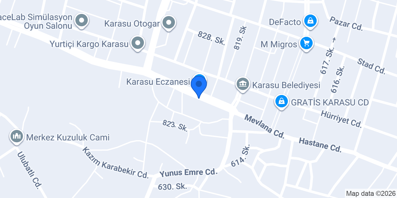 Diş Hekimi Sinem Öz konumu