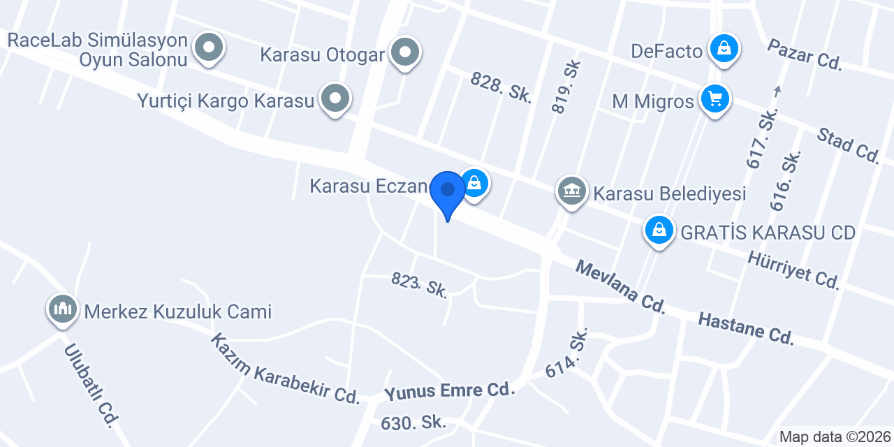 Karasu Aile Sağlık Mrk. konumu