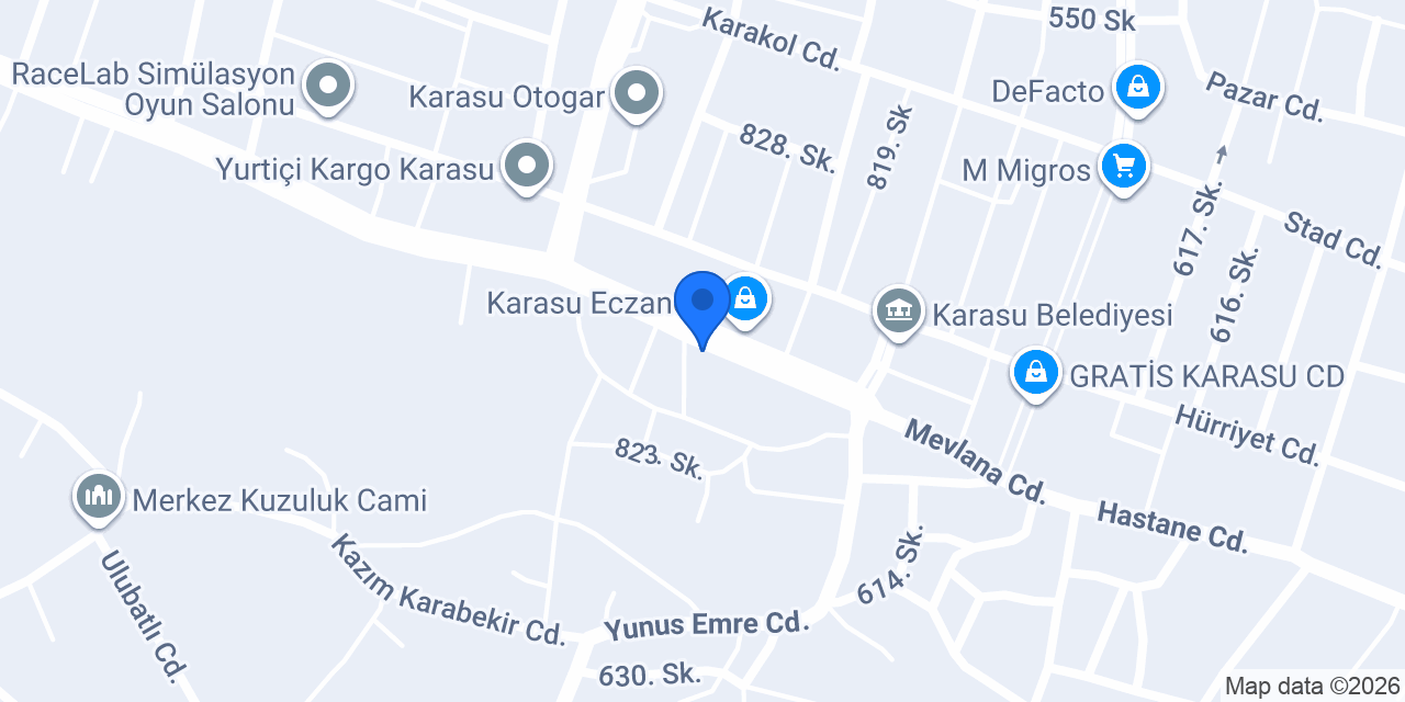 Sakarya Eczanesi konumu