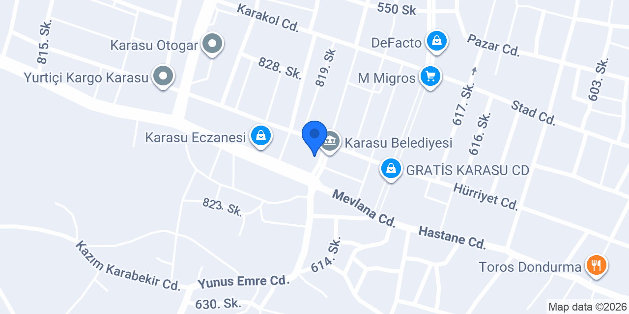 Karasu Harita Mühendislik konumu