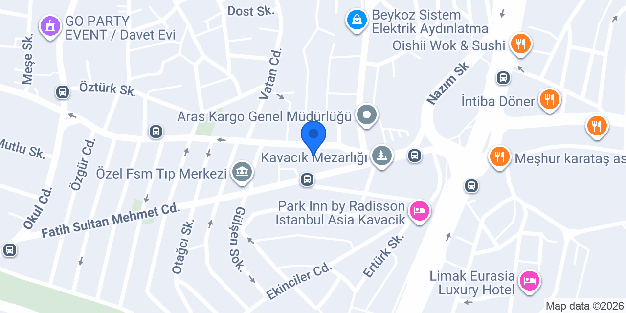 Atölye Eğitim Kavacık konumu