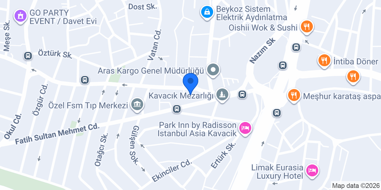 Halkbank Kavacık Şubesi konumu