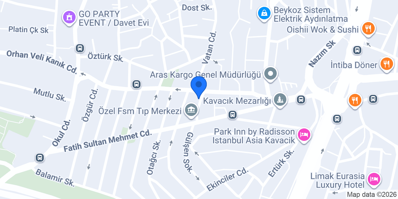 QNB Kavacık Şubesi konumu