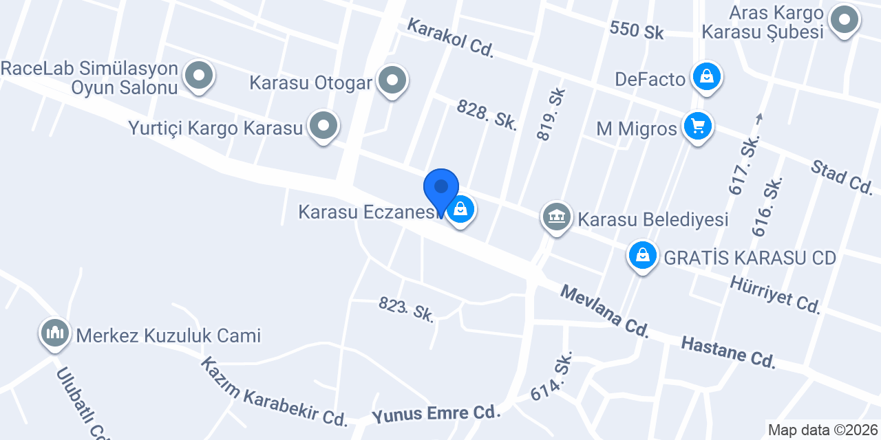 Merkez Eczanesi konumu