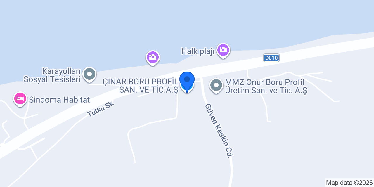 ÇINAR BORU PROFİL SAN. VE TİC.A.Ş. konumu