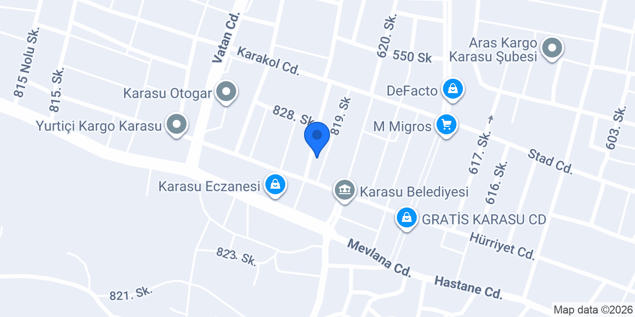 karasu Me Öztürk Sıhhı Tesisat konumu