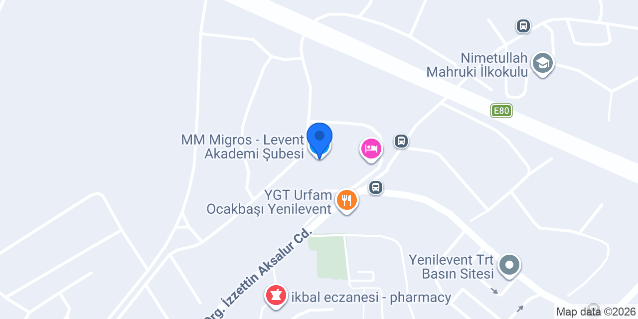 MM Migros - Levent Akademi Şubesi konumu