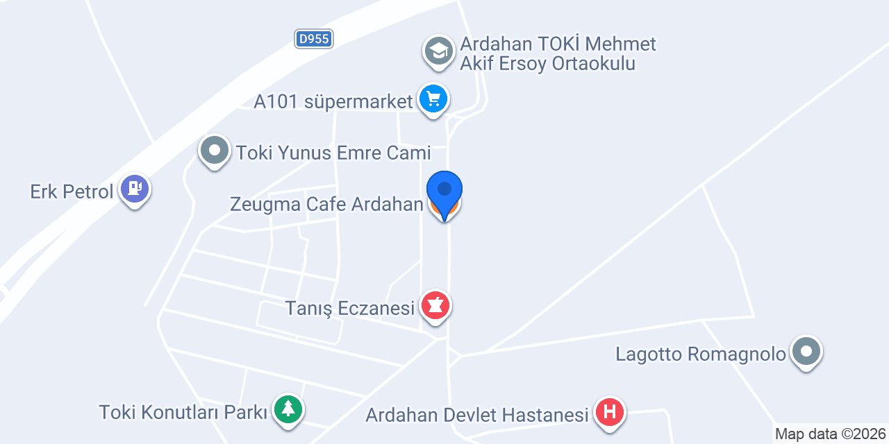 Zeugma Cafe Ardahan konumu