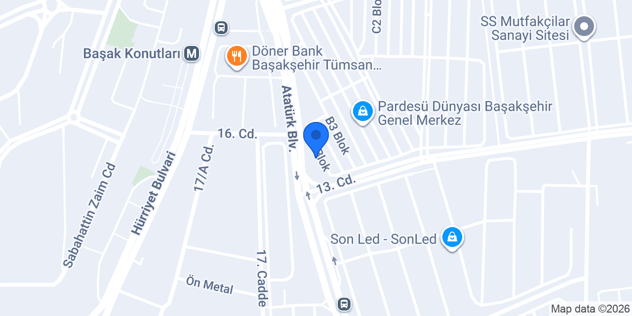 Ömeroğulları Birtek Yapı Market - Başakşehir konumu