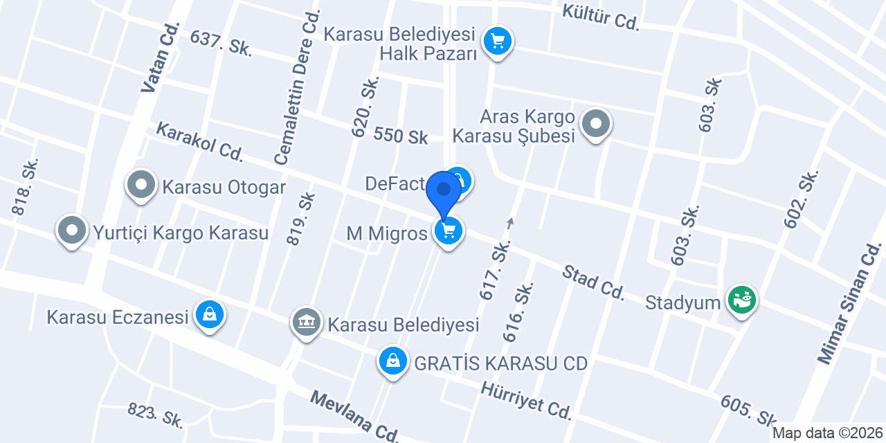 Karasu taksi konumu