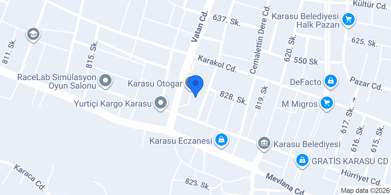 Karasu Lider Turizm konumu