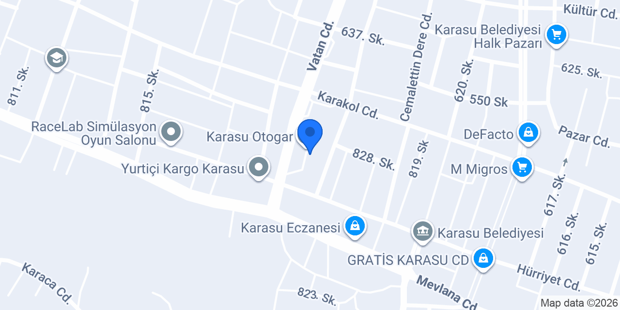 Karasu Terminal Taksi konumu