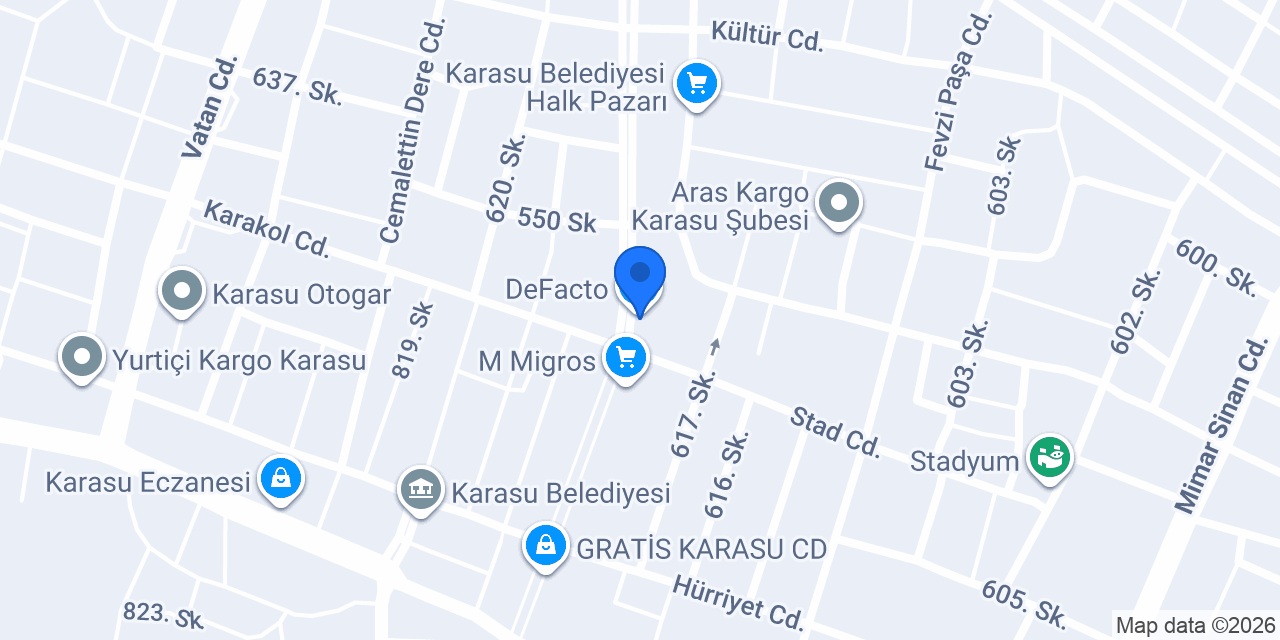 Parıldı Optik konumu