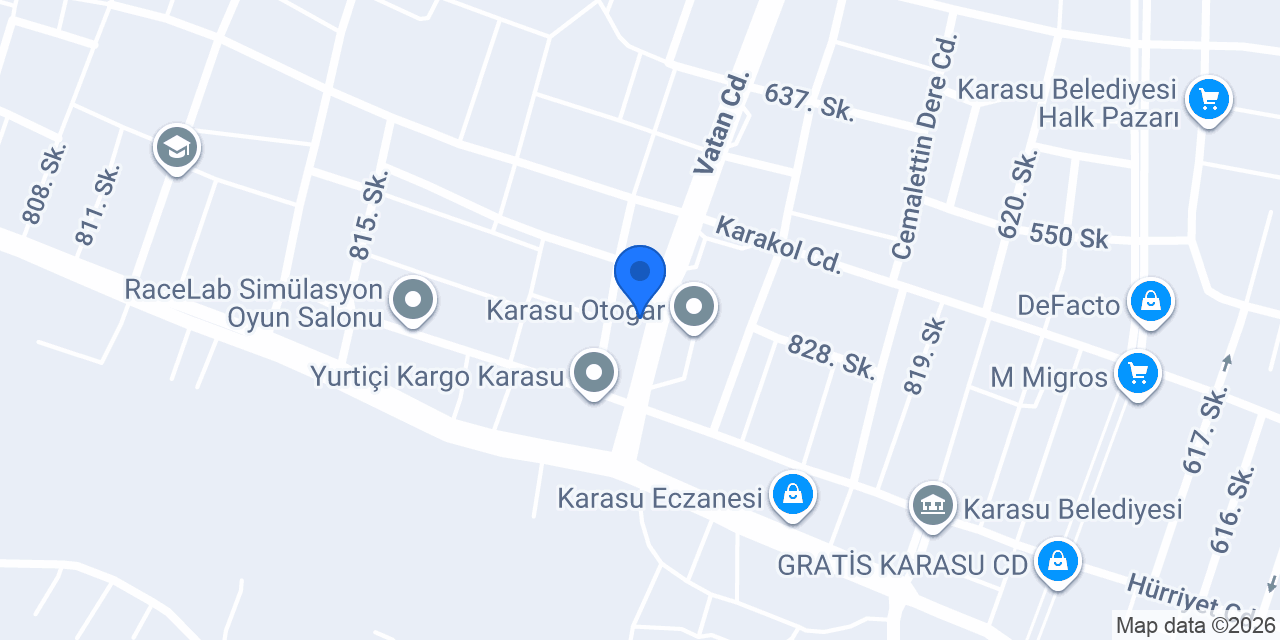 Karasu Çiçekçilik konumu