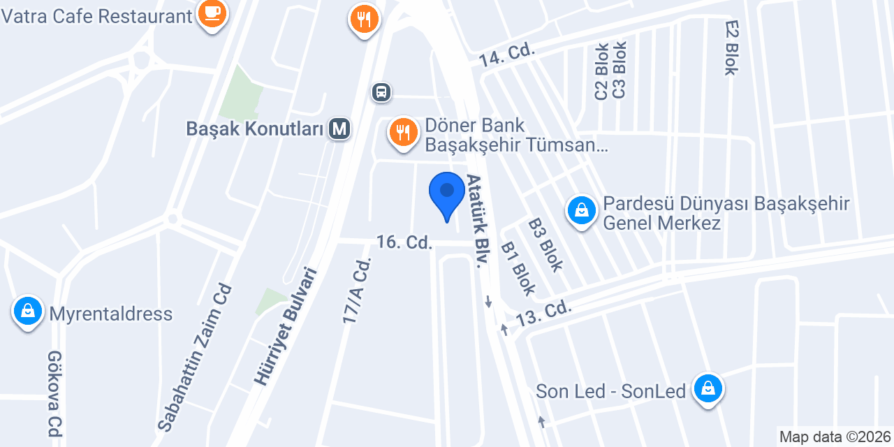 VakıfBank Başakşehir Şubesi konumu