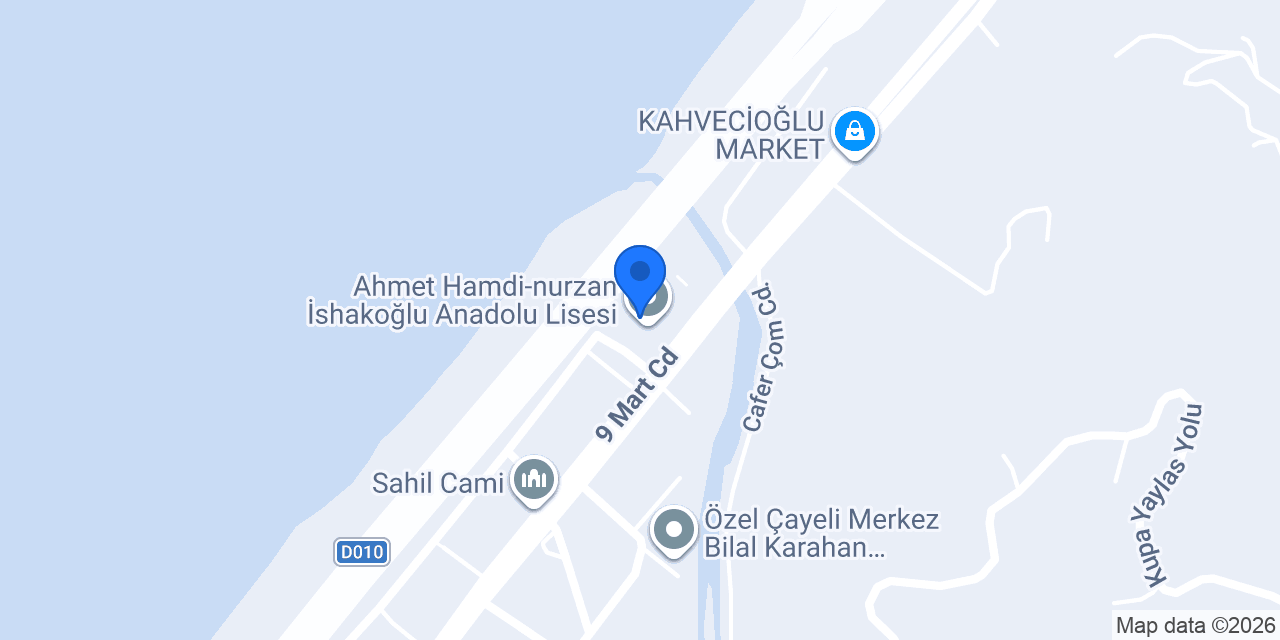 Çayeli Anadolu Lisesi konumu