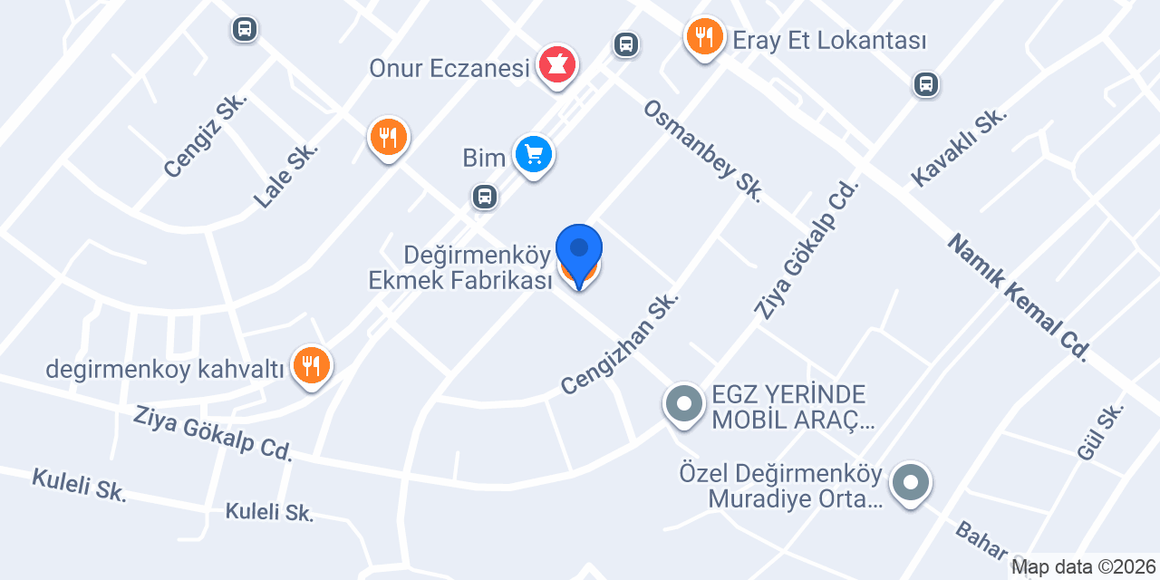 Değirmenköy Ekmek Fabrikası konumu