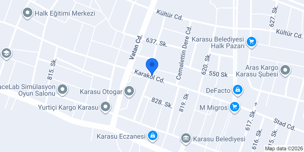 KARASU DİZAYN DEKORASYON konumu