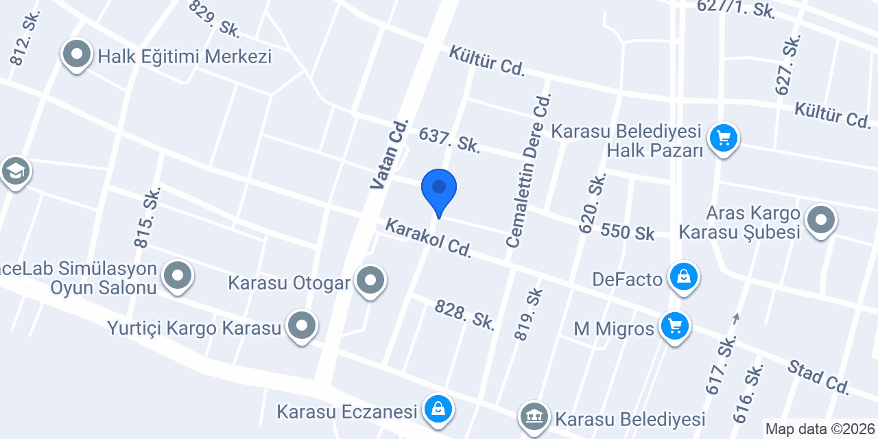 Karasu Rehberlik ve Araştırma Merkezi konumu
