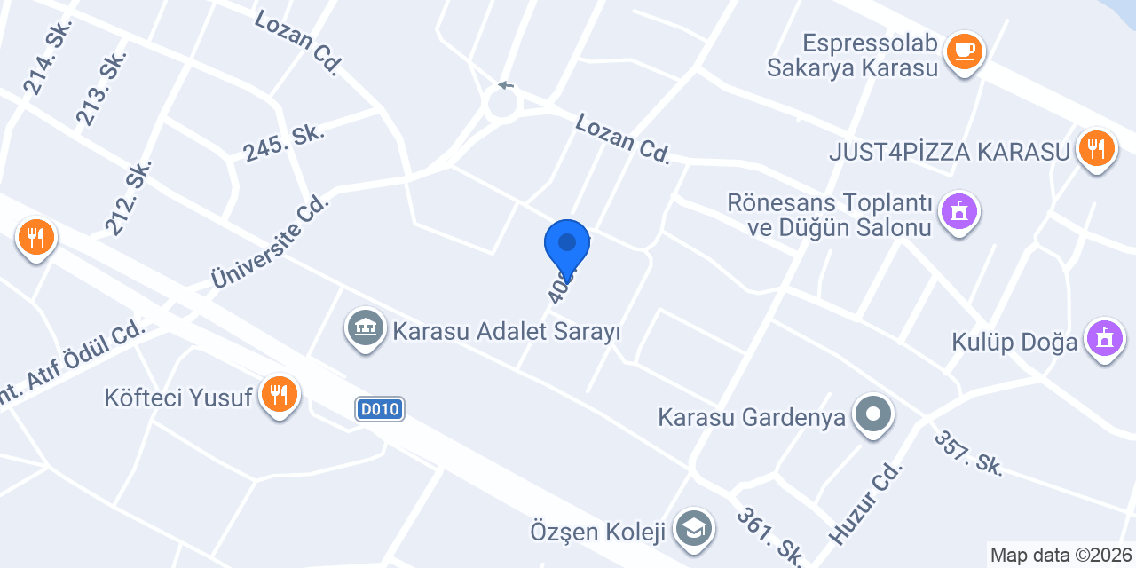 Karasu Hanımeli Cafe konumu