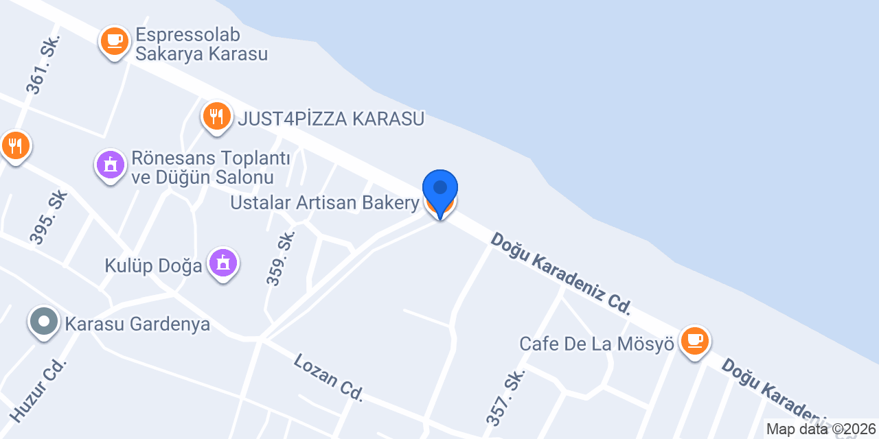 Ustalar Artisan Bakery konumu