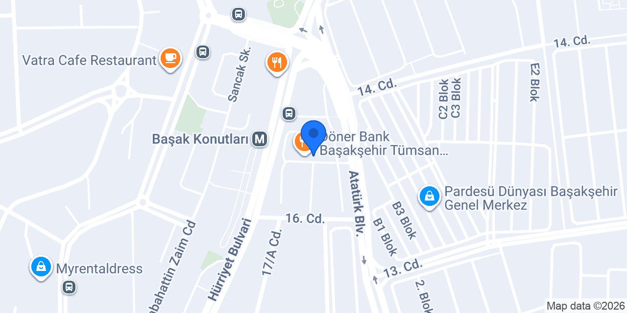 Başakşehir İngilizce Kursu konumu