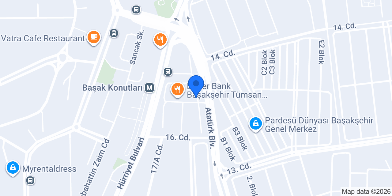 Ziraat Bankası Başakşehir Şubesi konumu