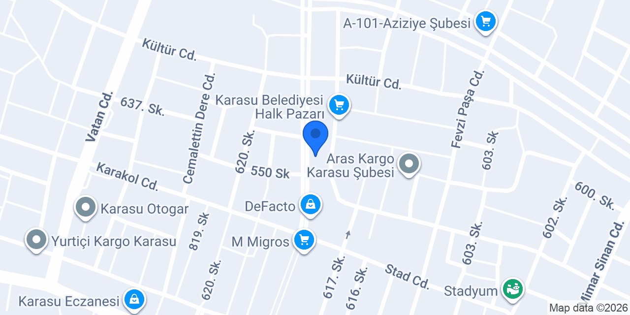 Damla Pastanesi konumu