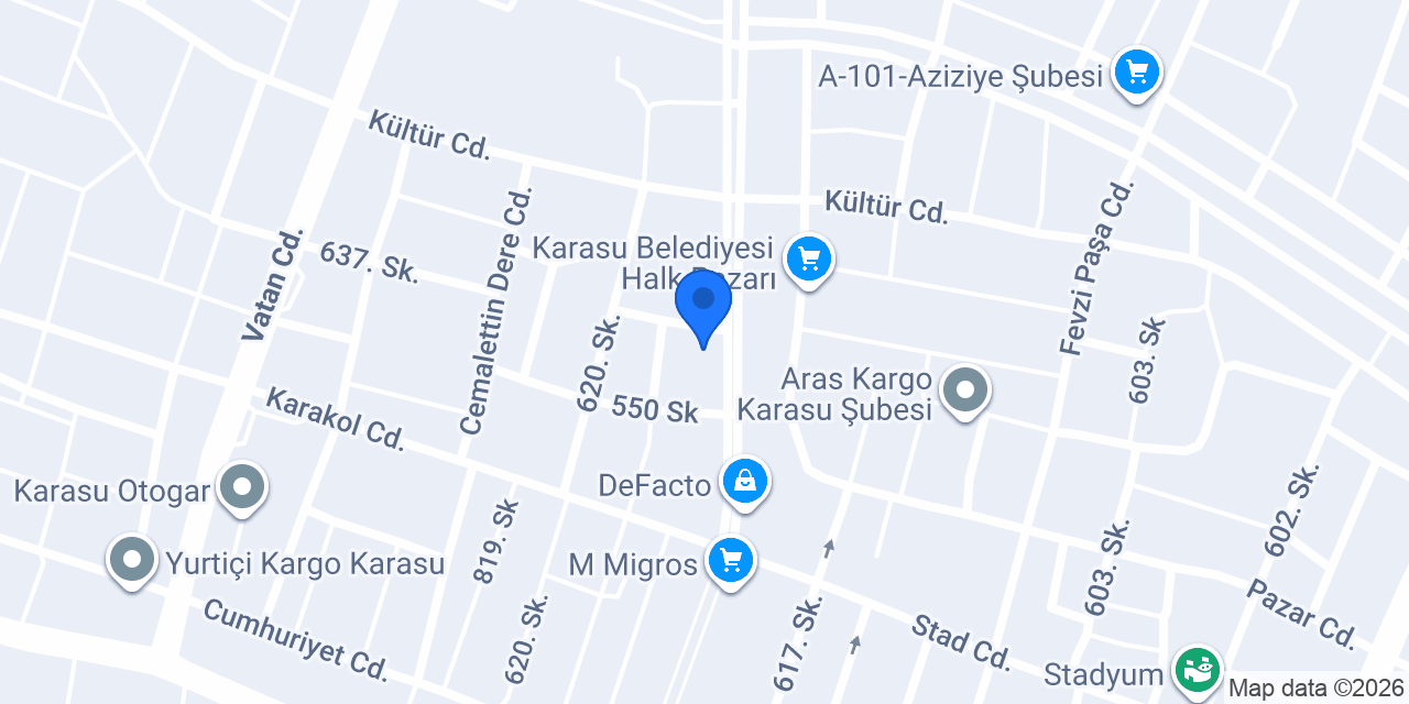 PTT Karasu Şubesi konumu