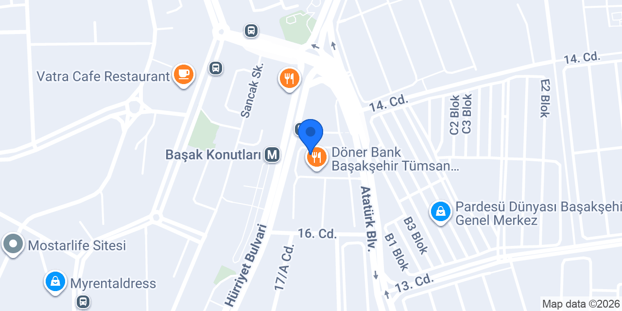 Başakşehir Sürücü Kursu konumu