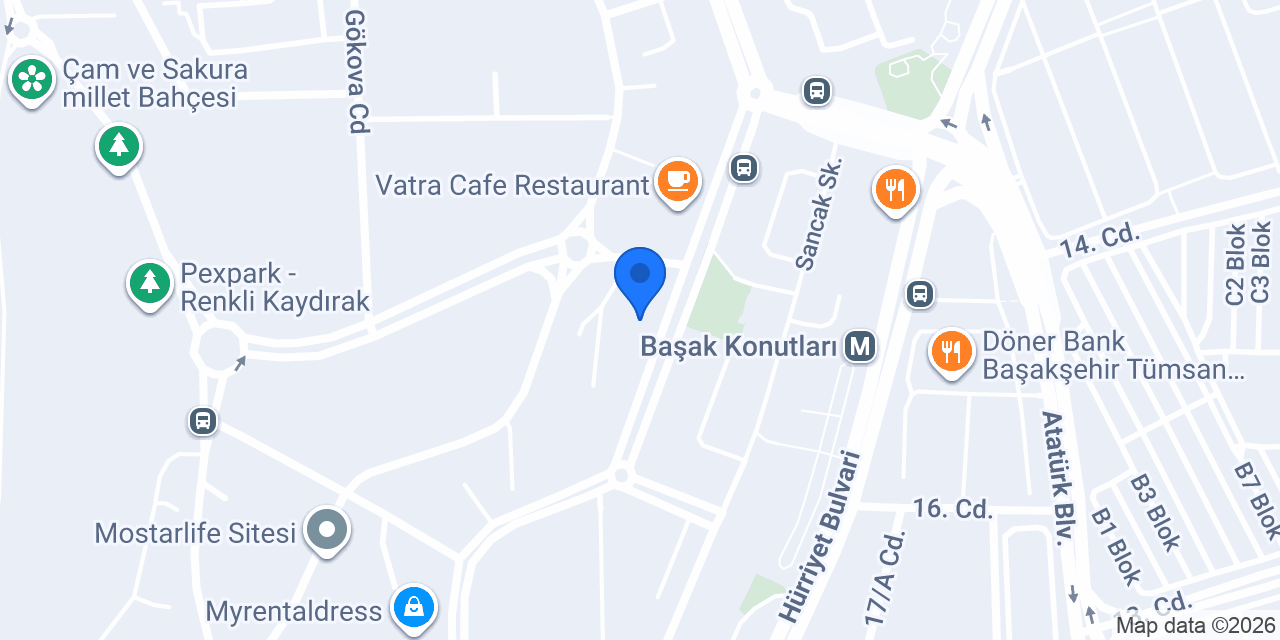 Uzm Dr Müslime Karaçınar Akupunktur Başakşehir konumu