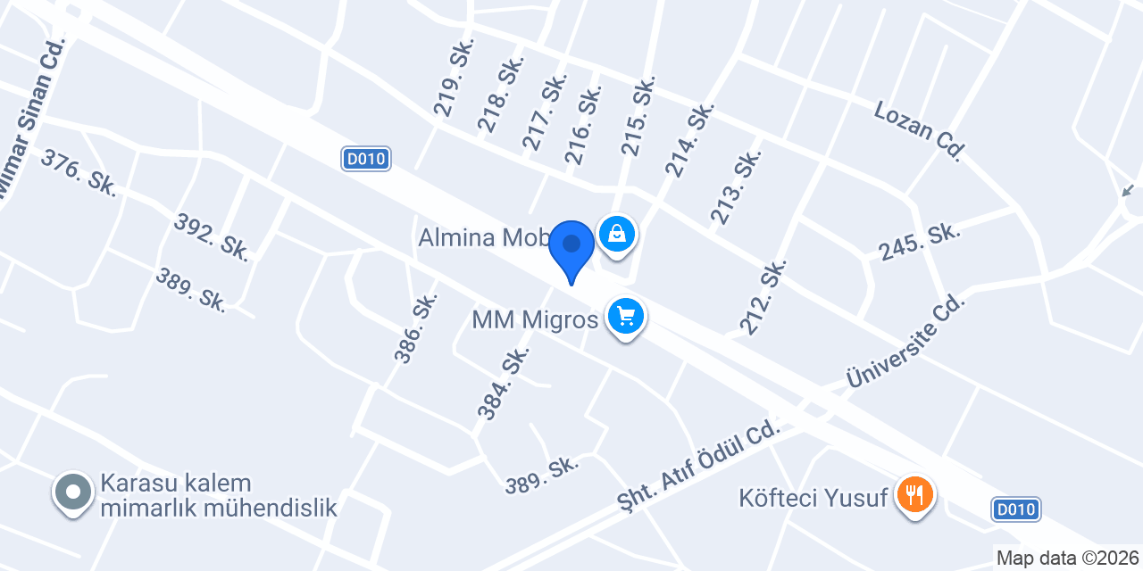 HAŞMENOĞLU MOBİLYA konumu