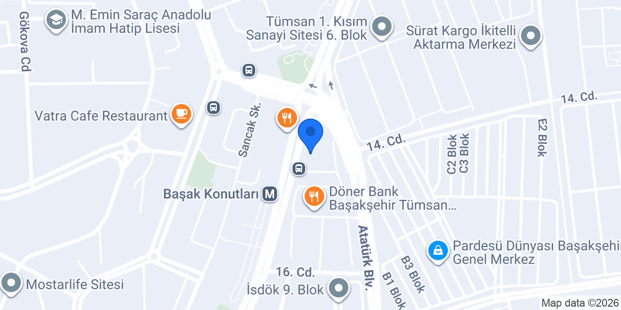 Altın Çiftlik BAŞAKŞEHİR Şubesi konumu