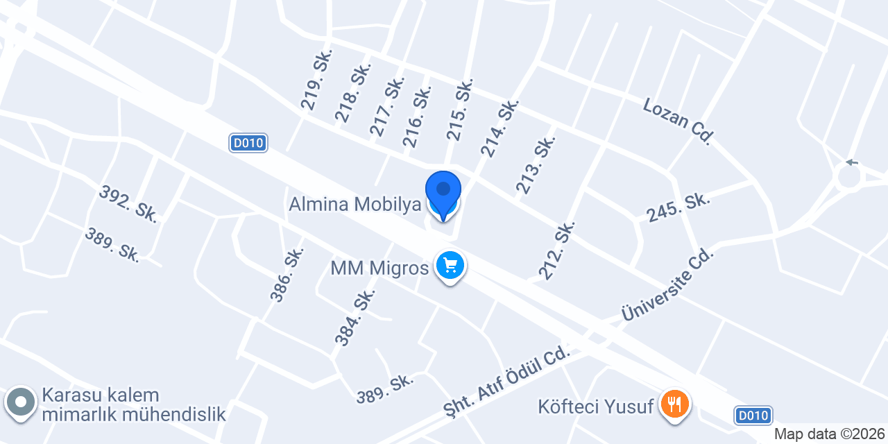 Almina Mobilya konumu