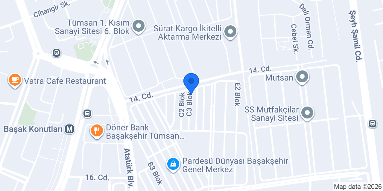 Başakşehir Mobilya konumu