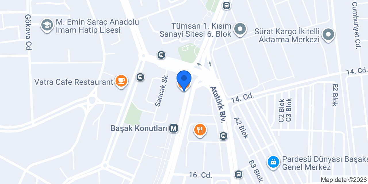 Merhaba Pastaneleri Başakşehir konumu
