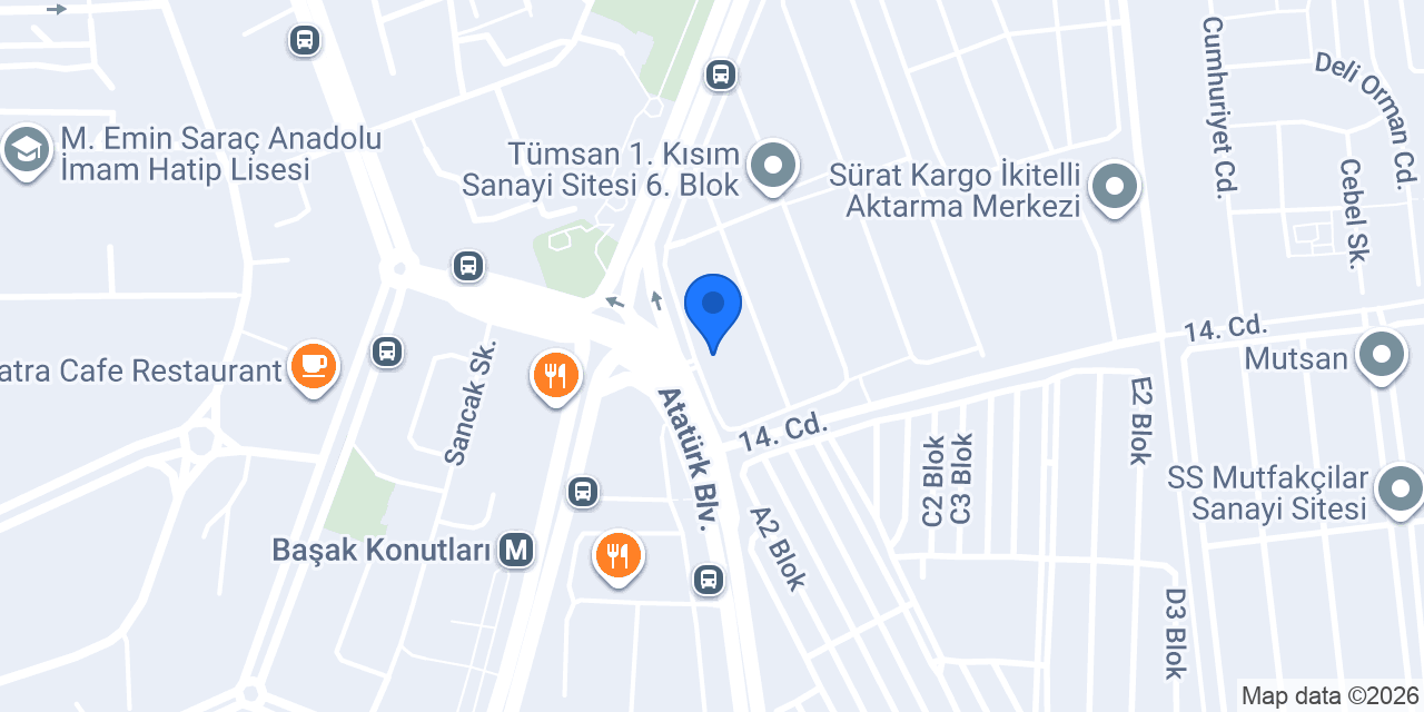 QNB Tümsan İkitelli Şubesi konumu