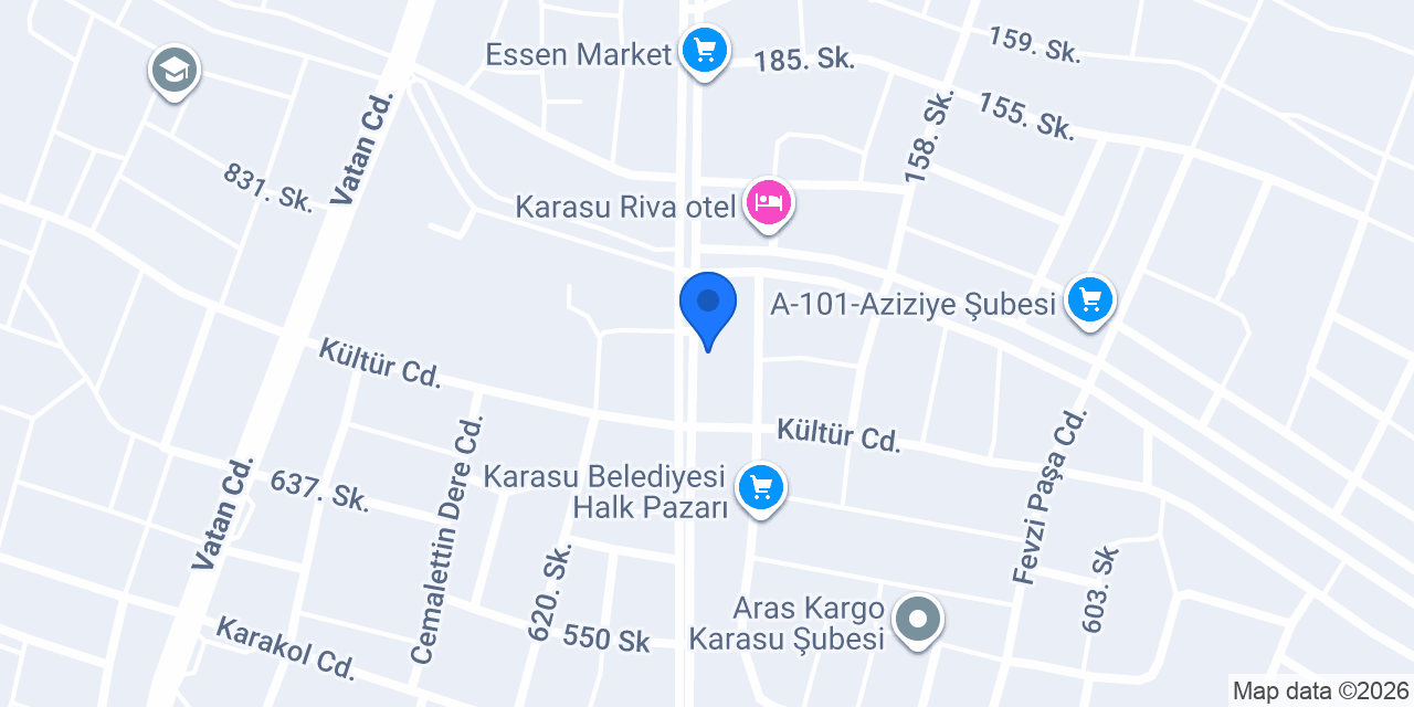 Akbank Karasu Şubesi konumu