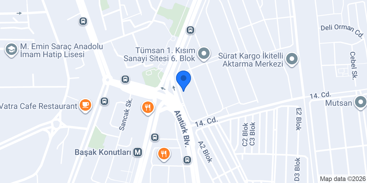 Ziraat Katılım Başakşehir Şubesi konumu