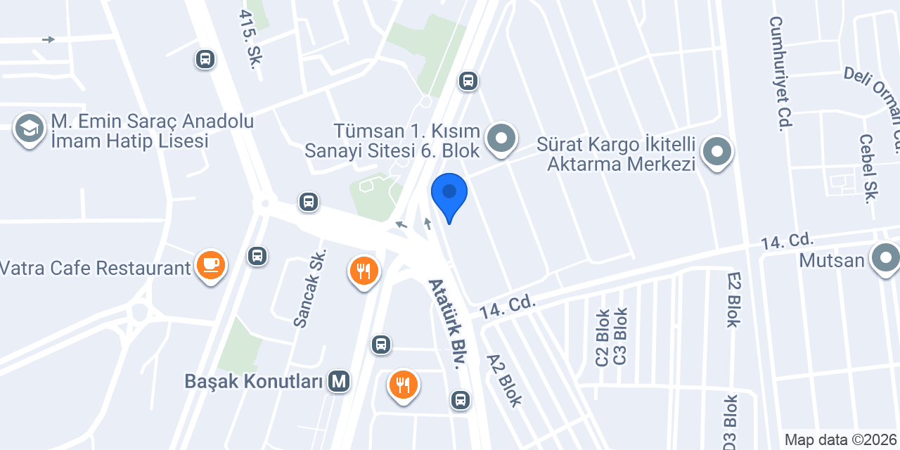 Türkiye Finans Tümsan Şubesi konumu
