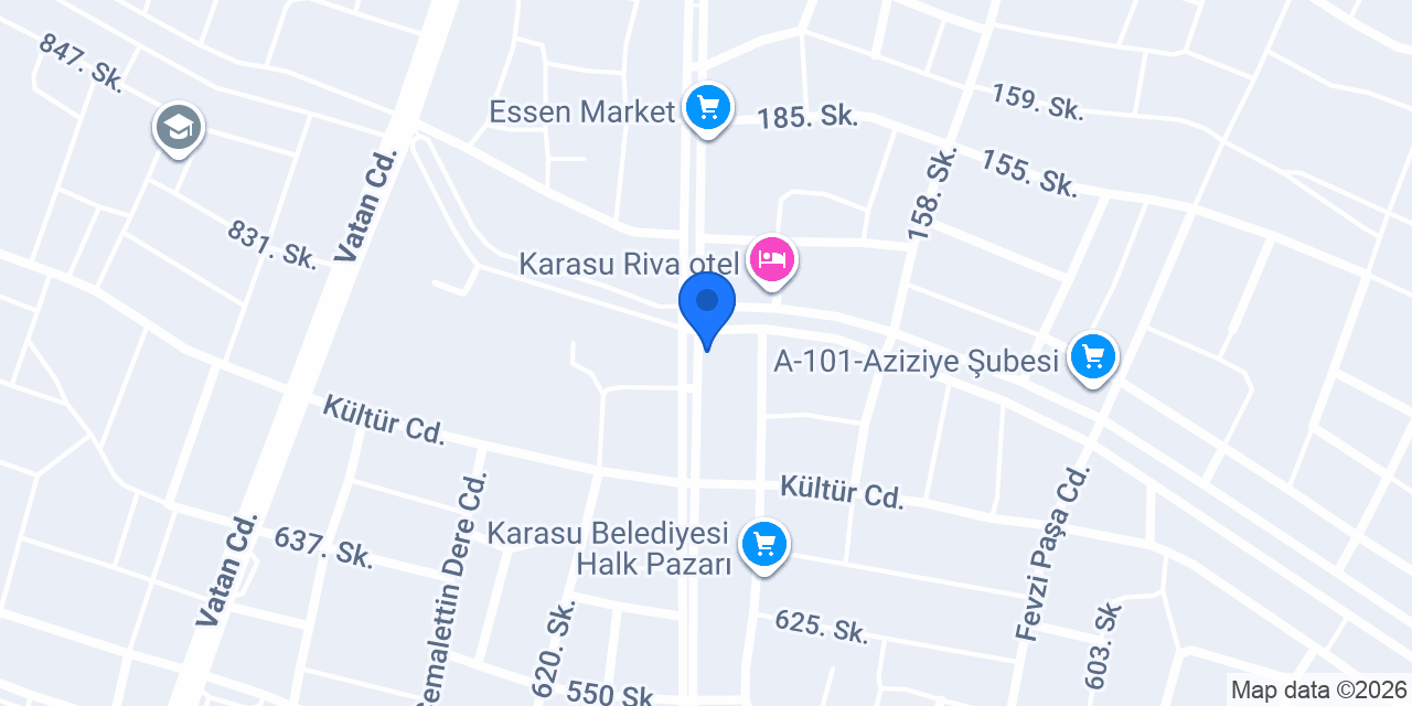 Giysa Karasu Şubesi konumu